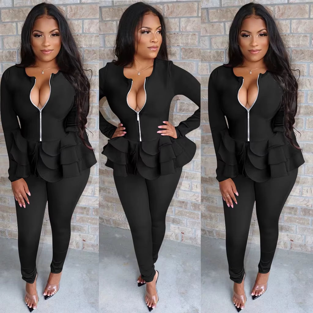 Pants Sets Suits for Women 2022 Office Outfits Women Suits Long Sleeve Suit Sets Lady Suits Set Pants Woman Two Piece Outfits